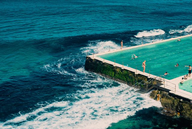 Swimming on ocean in Sydney