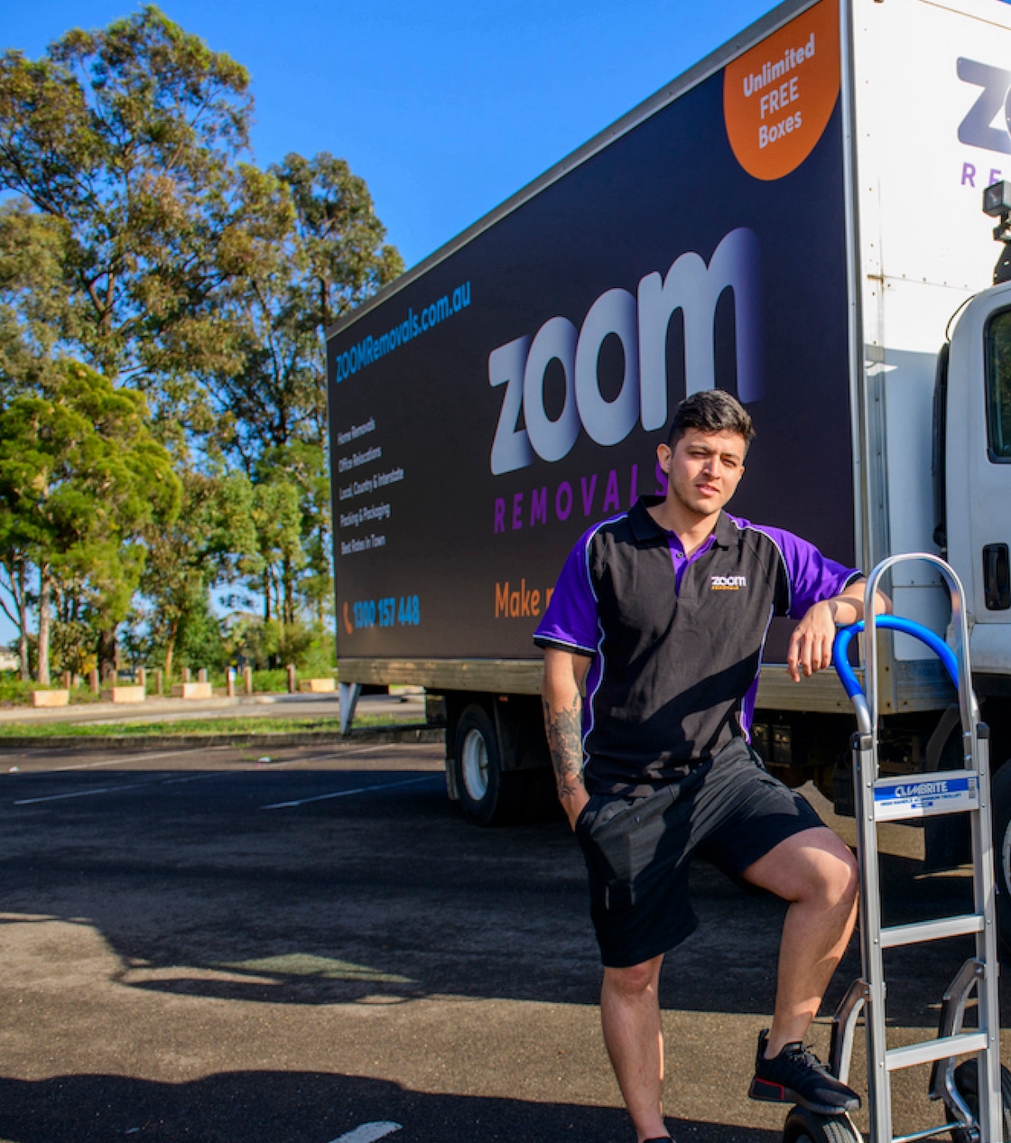 Zoom Removals Team Member and Moving Truck