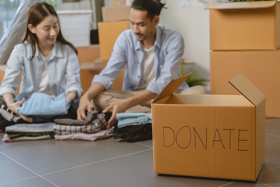 cardboard donation box