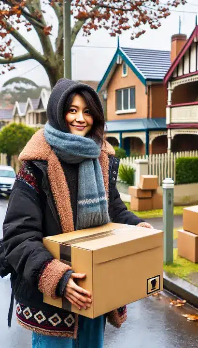 Person Moving During Winter